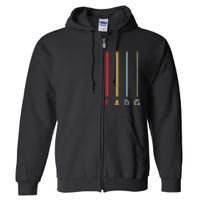 Bass Guitarist Player Eadg 4 Strings Bassist Band Musician Full Zip Hoodie