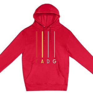 Bass Guitarist Player Eadg 4 Strings Bassist Band Musician Premium Pullover Hoodie