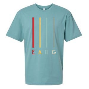 Bass Guitarist Player Eadg 4 Strings Bassist Band Musician Sueded Cloud Jersey T-Shirt