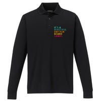 Board Game Player Geek Quote For Boradgame Lover And Nerd Performance Long Sleeve Polo