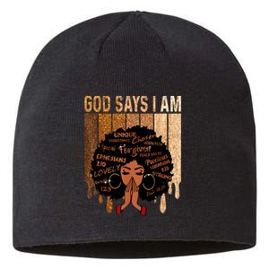 Black Girl Queen God Says I Am Melanin History Month Sustainable Beanie