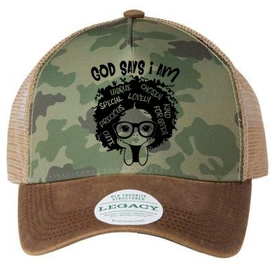 Black Girl Queen God Says I Am Melanin History Month Legacy Tie Dye Trucker Hat