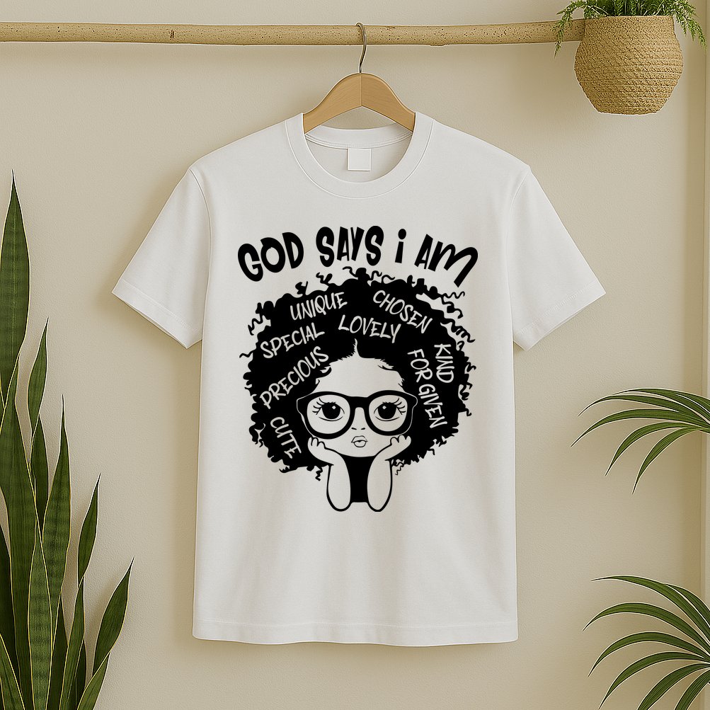 Black Girl Queen God Says I Am Melanin History Month T-Shirt