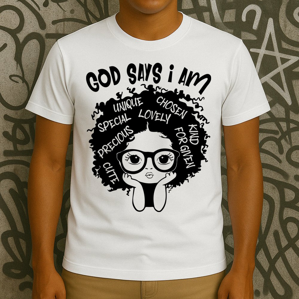 Black Girl Queen God Says I Am Melanin History Month T-Shirt