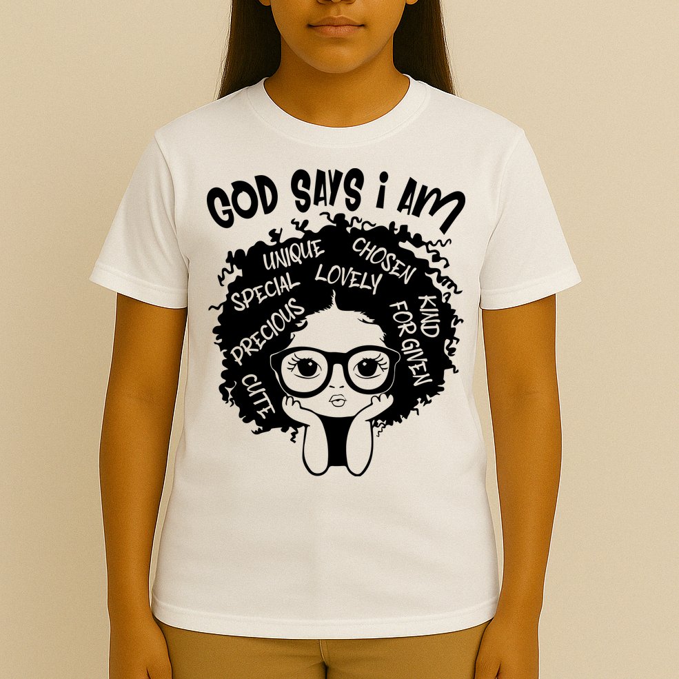 Black Girl Queen God Says I Am Melanin History Month T-Shirt