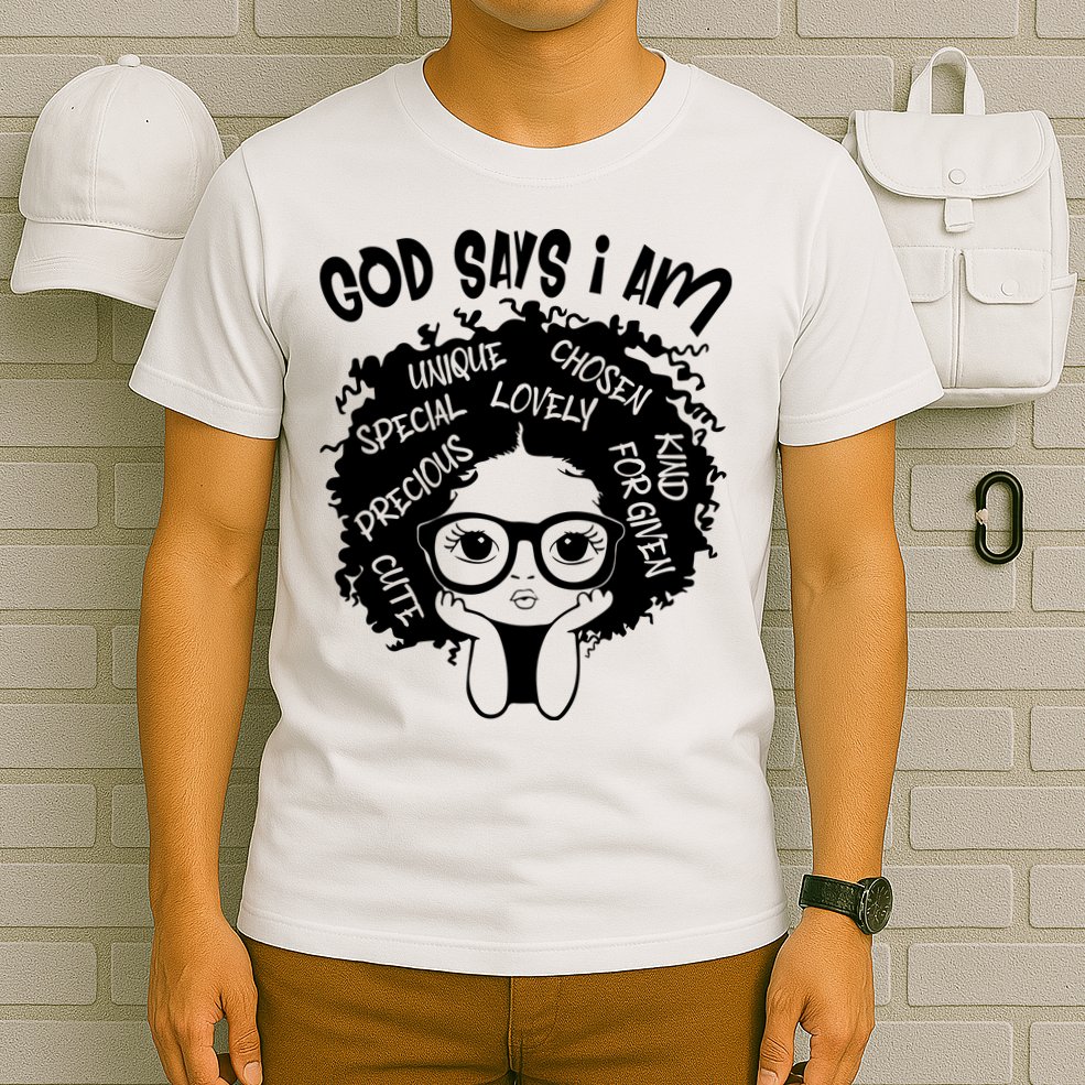 Black Girl Queen God Says I Am Melanin History Month T-Shirt