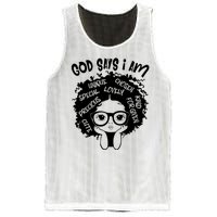 Black Girl Queen God Says I Am Melanin History Month Mesh Reversible Basketball Jersey Tank