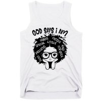 Black Girl Queen God Says I Am Melanin History Month Tank Top