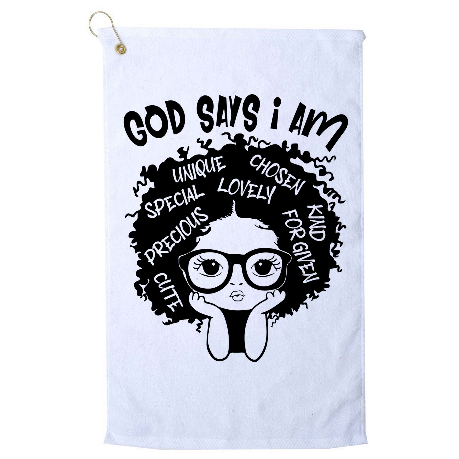 Black Girl Queen God Says I Am Melanin History Month Golf Towel
