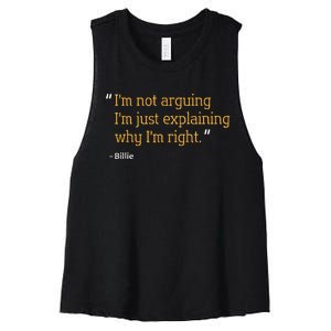 Billie Gift Quote Personalized Funny Birthday Name Idea Women's Racerback Cropped Tank