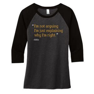 Billie Gift Quote Personalized Funny Birthday Name Idea Women's Tri-Blend 3/4-Sleeve Raglan Shirt