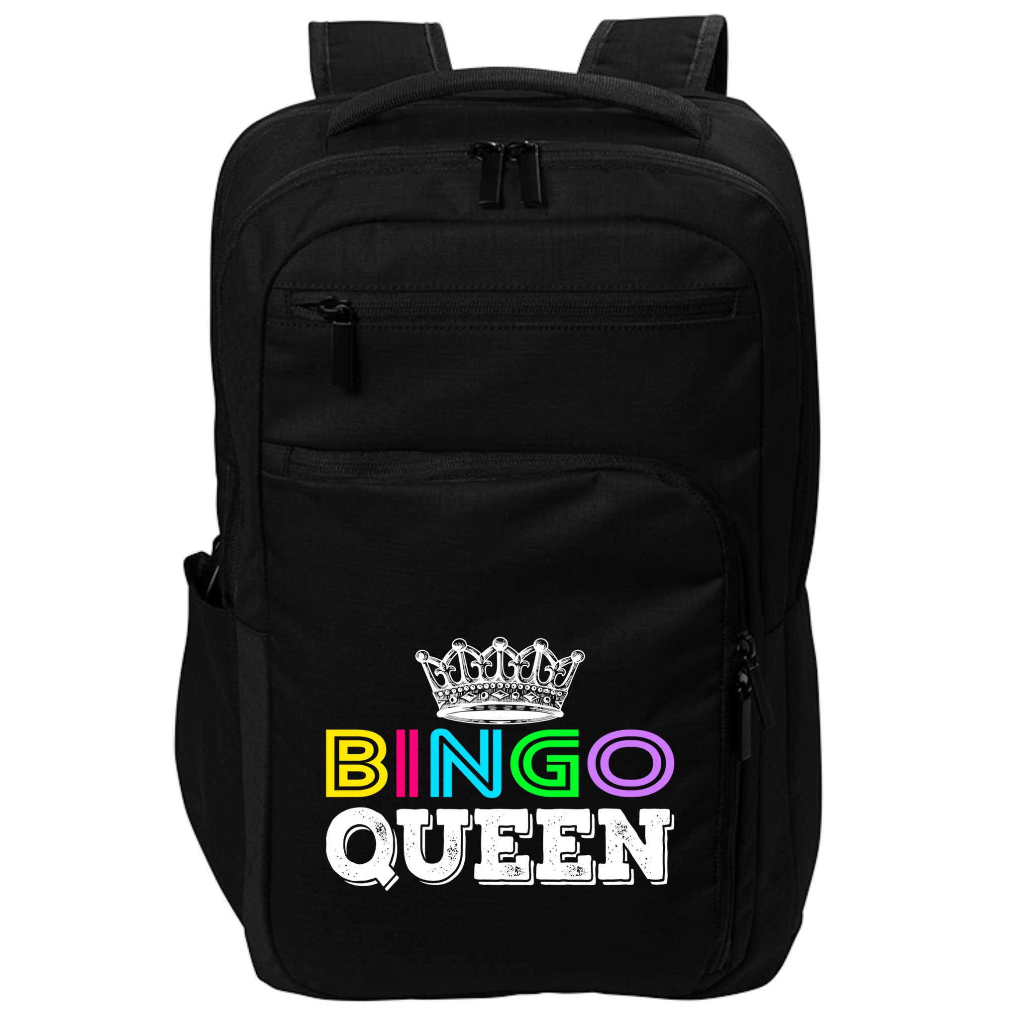 Bingo Gift Queen Funny Bingo Queen Funny Gift Moms Gift Impact Tech Backpack