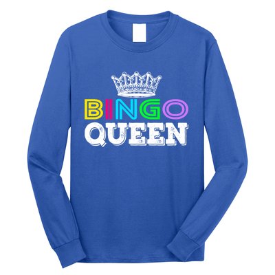 Bingo Gift Queen Funny Bingo Queen Funny Gift Moms Gift Long Sleeve Shirt