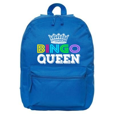 Bingo Gift Queen Funny Bingo Queen Funny Gift Moms Gift 16 in Basic Backpack