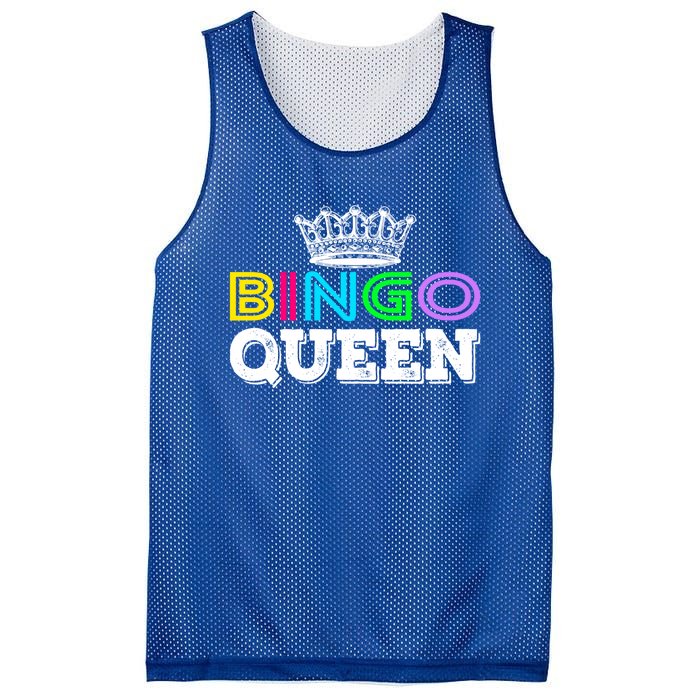 Bingo Gift Queen Funny Bingo Queen Funny Gift Moms Gift Mesh Reversible Basketball Jersey Tank