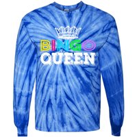 Bingo Gift Queen Funny Bingo Queen Funny Gift Moms Gift Tie-Dye Long Sleeve Shirt