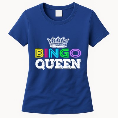 Bingo Gift Queen Funny Bingo Queen Funny Gift Moms Gift Womens T-Shirt