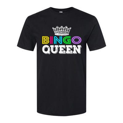 Bingo Gift Queen Funny Bingo Queen Funny Gift Moms Gift Softstyle CVC T-Shirt