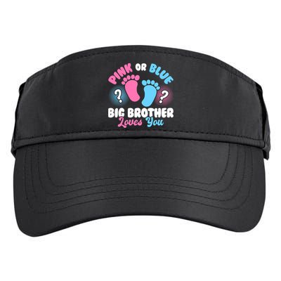 Baby Gender Reveal Party Pink Or Blue Big Brother Loves You Cute Gift Adult Drive Performance Visor