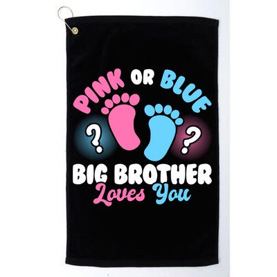 Baby Gender Reveal Party Pink Or Blue Big Brother Loves You Cute Gift Golf Towel