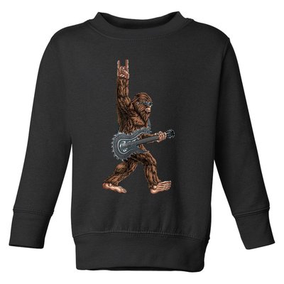 Bigfoot Guitar Rock On Toddler Sweatshirt