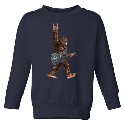 Bigfoot Guitar Rock On Toddler Sweatshirt