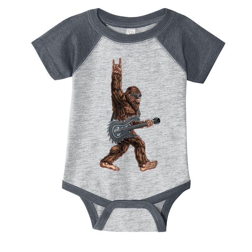 Bigfoot Guitar Rock On Infant Baby Jersey Bodysuit