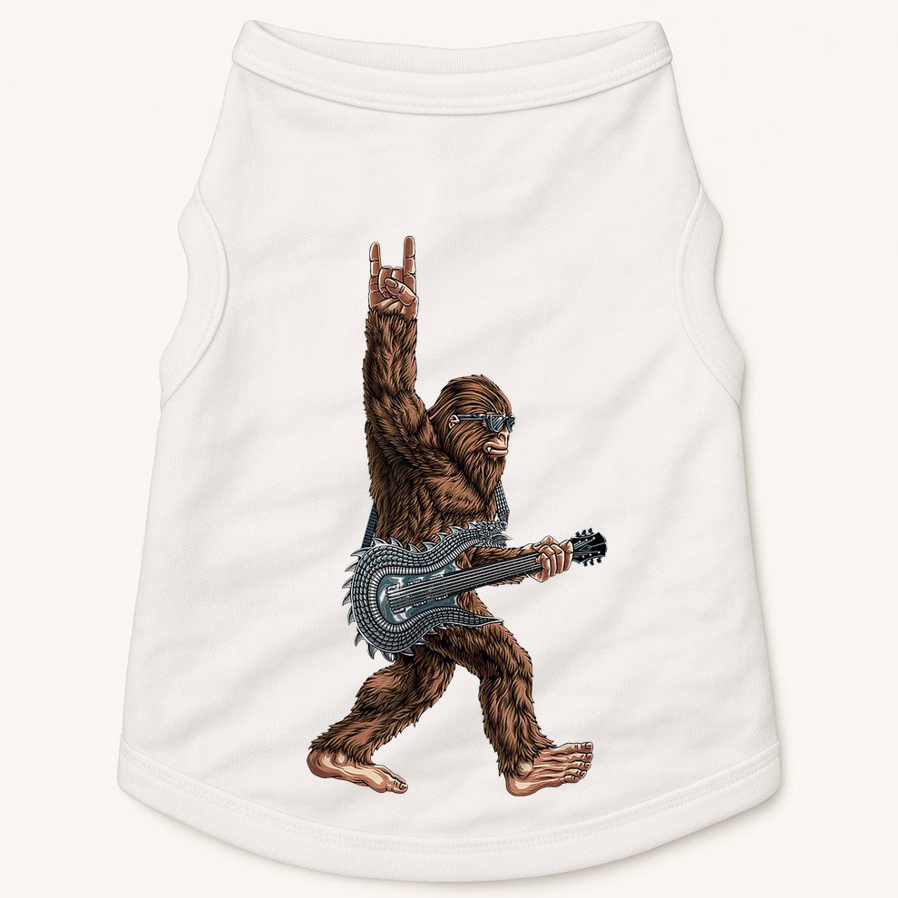 Bigfoot Guitar Rock On Doggie Tank