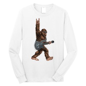 Bigfoot Guitar Rock On Long Sleeve Shirt