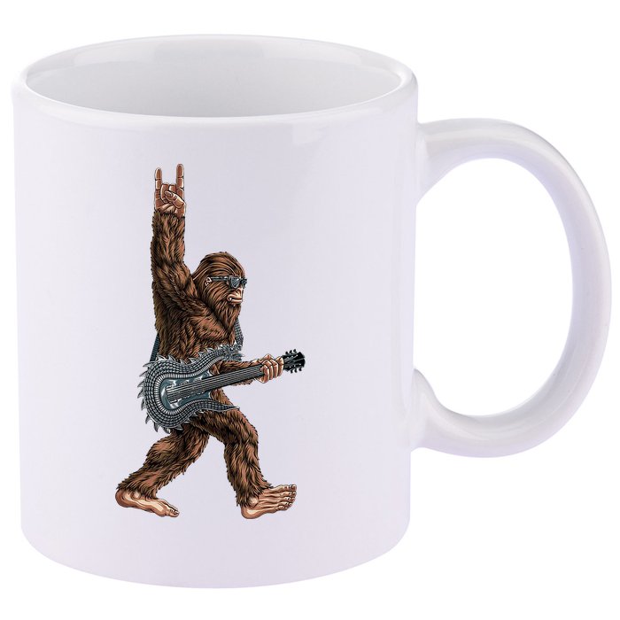 Bigfoot Guitar Rock On 11oz C Handle Ceramic Mug