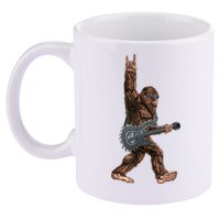 Bigfoot Guitar Rock On 11oz C Handle Ceramic Mug