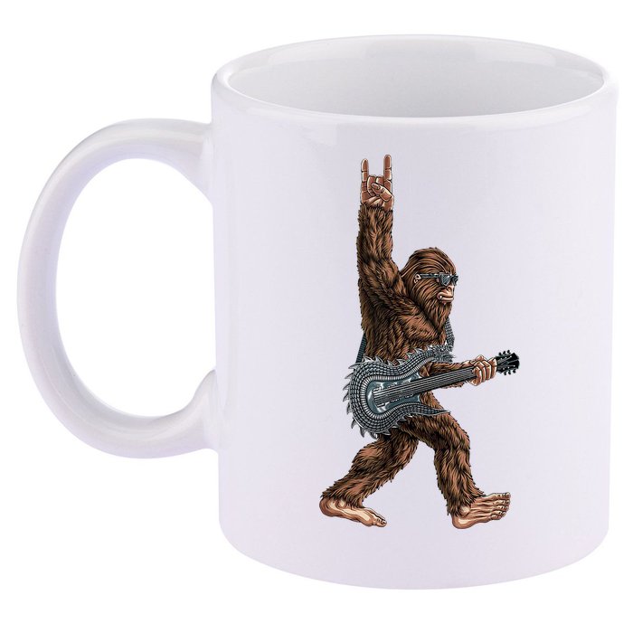 Bigfoot Guitar Rock On 11oz C Handle Ceramic Mug