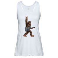 Bigfoot Guitar Rock On Ladies Essential Flowy Tank