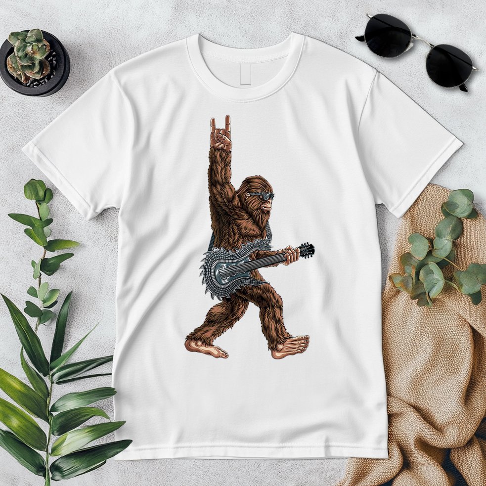 Bigfoot Guitar Rock On Premium T-Shirt