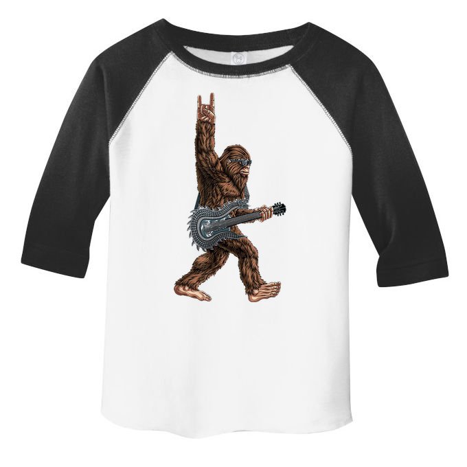 Bigfoot Guitar Rock On Toddler Fine Jersey T-Shirt