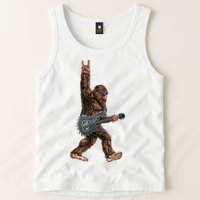 Bigfoot Guitar Rock On Tank Top