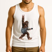 Bigfoot Guitar Rock On Tank Top