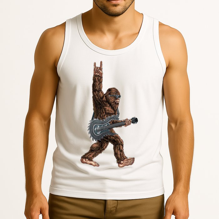 Bigfoot Guitar Rock On Tank Top