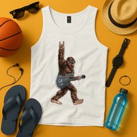 Bigfoot Guitar Rock On Tank Top