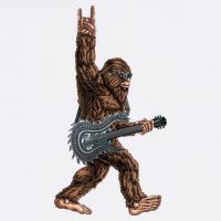 Bigfoot Guitar Rock On Tank Top