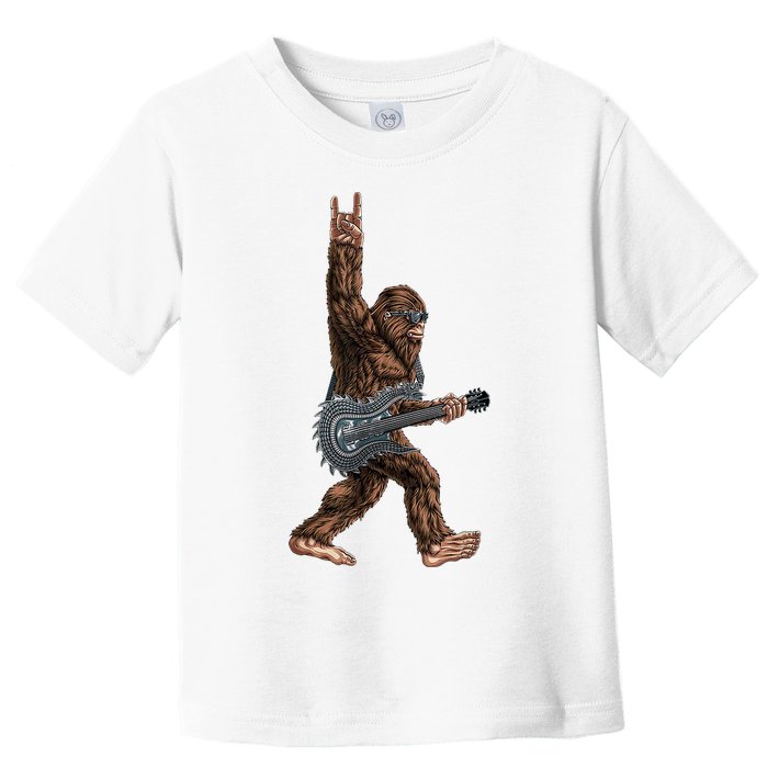 Bigfoot Guitar Rock On Toddler T-Shirt