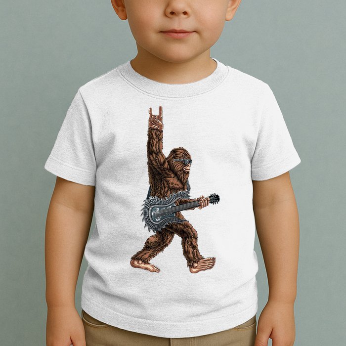 Bigfoot Guitar Rock On Toddler T-Shirt