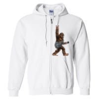 Bigfoot Guitar Rock On Full Zip Hoodie