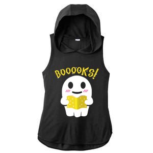 Boooks Ghost Reading Book Cool Gift Halloween Costume Great Gift Ladies PosiCharge Tri-Blend Wicking Draft Hoodie Tank