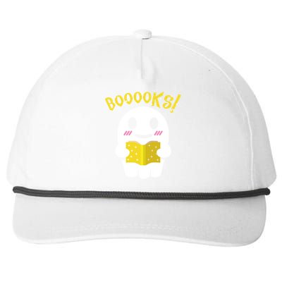 Boooks Ghost Reading Book Cool Gift Halloween Costume Great Gift Snapback Five-Panel Rope Hat