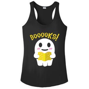 Boooks Ghost Reading Book Cool Gift Halloween Costume Great Gift Ladies PosiCharge Competitor Racerback Tank