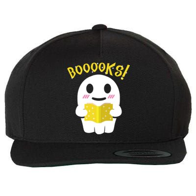 Boooks Ghost Reading Book Cool Gift Halloween Costume Great Gift Wool Snapback Cap