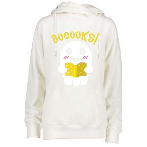 Boooks Ghost Reading Book Cool Gift Halloween Costume Great Gift Womens Funnel Neck Pullover Hood