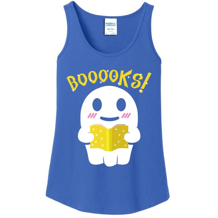 Boooks Ghost Reading Book Cool Gift Halloween Costume Great Gift Ladies Essential Tank