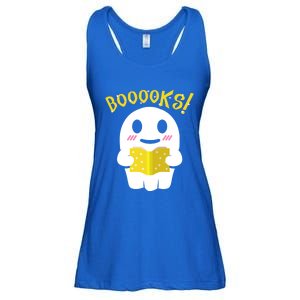 Boooks Ghost Reading Book Cool Gift Halloween Costume Great Gift Ladies Essential Flowy Tank